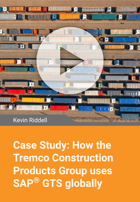 Case Study: How the Tremco Construction Products Group uses SAP GTS globally