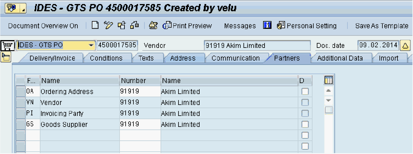 Figure 2.3: Partners in PO