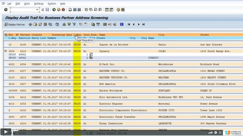 Practical Guide to SAP GTS: SPL Audit Trail Reporting - Reporting results