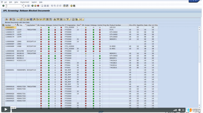 Practical Guide to SAP GTS: SPL Audit Trail Reporting - Document lists