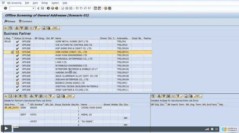 Practical Guide to SAP GTS: SPL Audit Trail Reporting - External adresses
